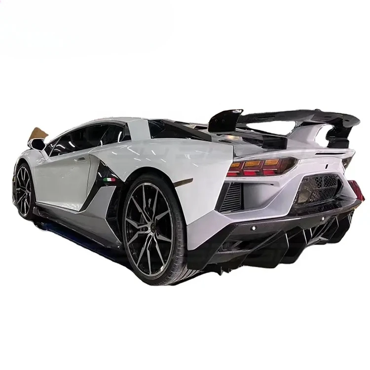 SVJ Style Custom Full Body Kit Rear Spoiler Carbon Fiber Hybrid Fiberglass Material for Lambor Aventador Lp700