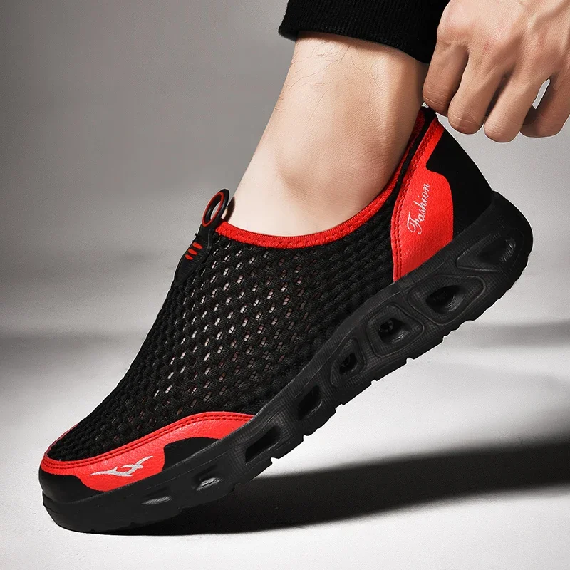 Zapatos acuáticos para hombre, zapatillas de playa transpirables para exteriores, ligeras, de secado rápido, para vadear, deporte, agua, Camping, 2023