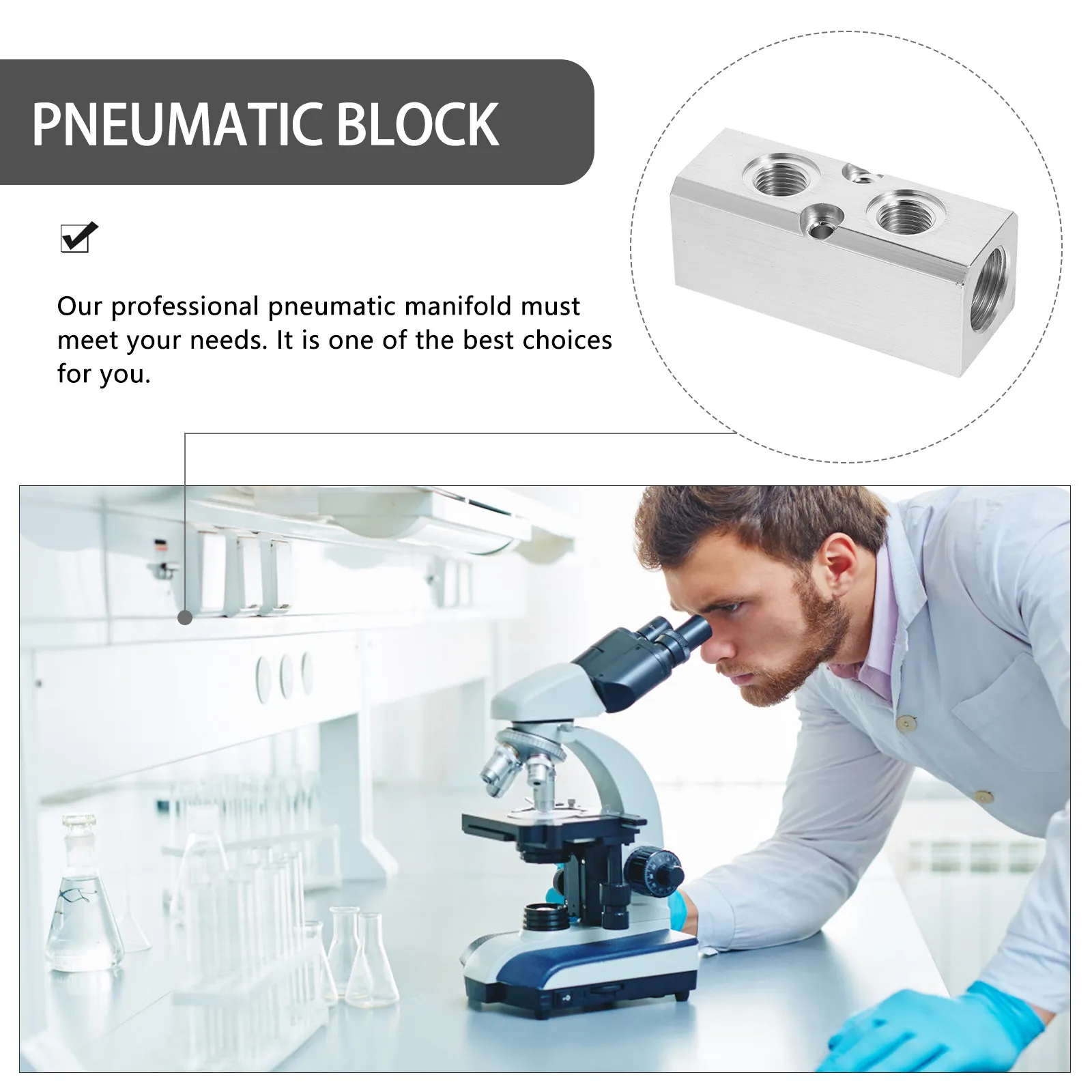 1Pcs Pneumatic Manifold Silver Air Distribution Block Manifold Fitting Precision Stable Air Compressor Use Pneumatic Block