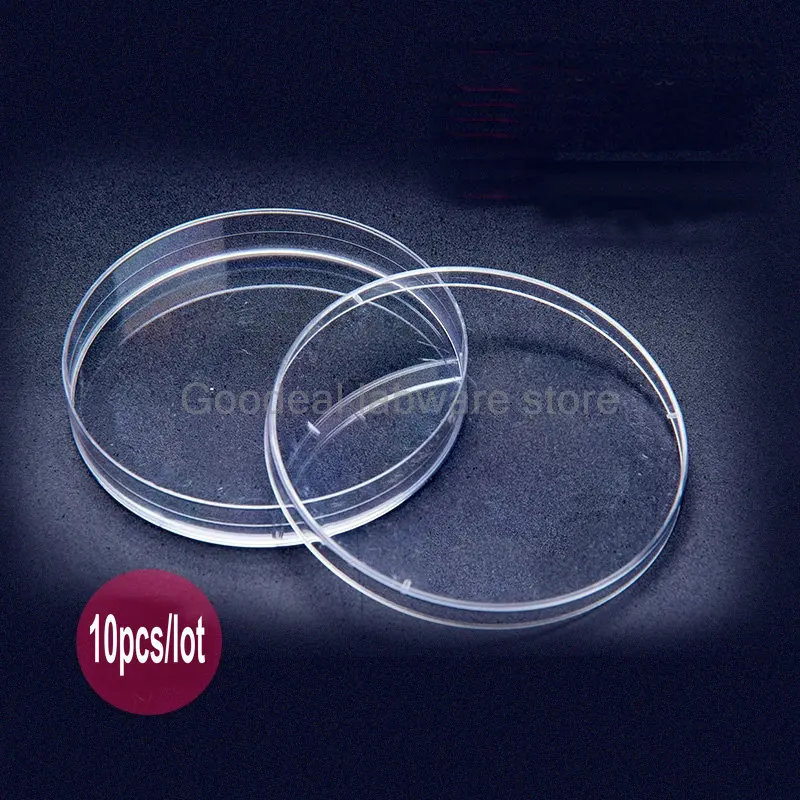 10pieces/pack Lab 35mm/60mm/90mm/100mm/120mm/150mm/10x10cm/13x13cm Plastic Petri Dish Laboratory Equipment Culture Dish