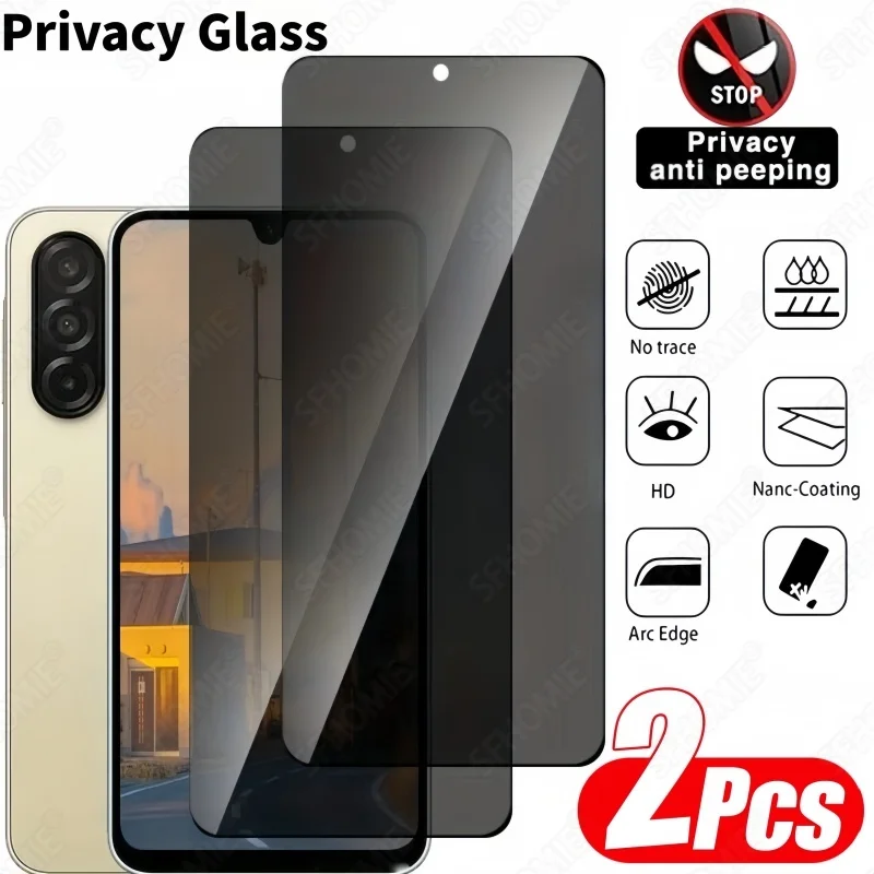 2Pcs Anti-Spy Screen Protector For Samsung Galaxy S20 S21 S23 S24 FE A51 A52 A53 A54 A55 A56 A57 Tempered Glass Privacy Film