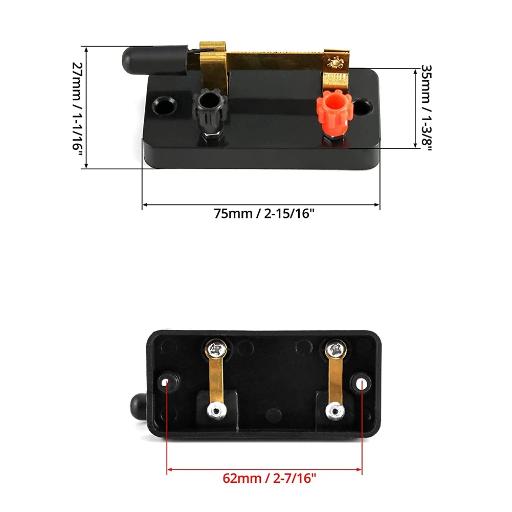 BAAE 10Pcs Single Pole Single Throw Switch,Knife Switch:Used for Physics Laboratory,School Electronic Experimenting