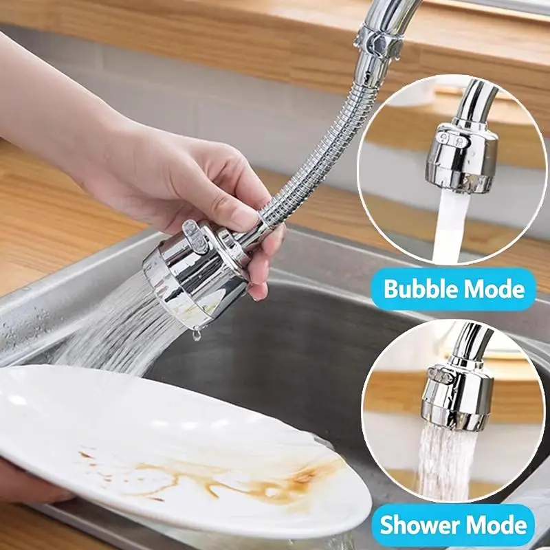 2/3 Modes Faucet Filter Adapter 360° Rotating Anti Splash Kitchen Faucet Extender Universal Spray Water Saving Tap Nozzle