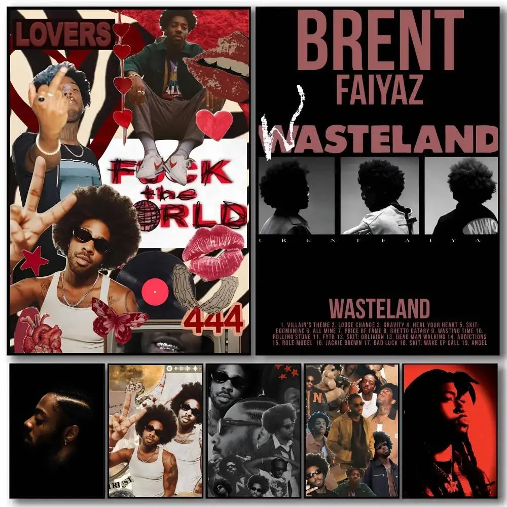 Singer B-Brent F-Faiyaz Poster Art With Prints Home Bedroom Living Room Decoration Gift
