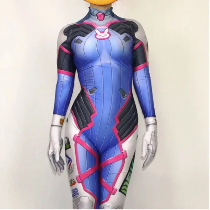 SN88 D.va Cosplay Costume Zentai Bodysuit Woman Girls Nano Cola Dva Suit Unitard Hana Song Halloween Party Costumes * #2 @ 5