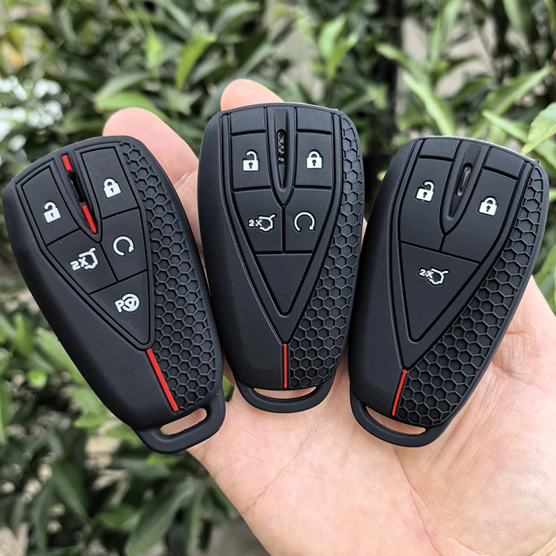 Funda de silicona para mando a distancia de coche, 3/4/5 botones, para Changan CS35 Plus CS55 PLUS CS75 PLUS Eado UNI-T UNI K Oushang X5 X7 EV, goma
