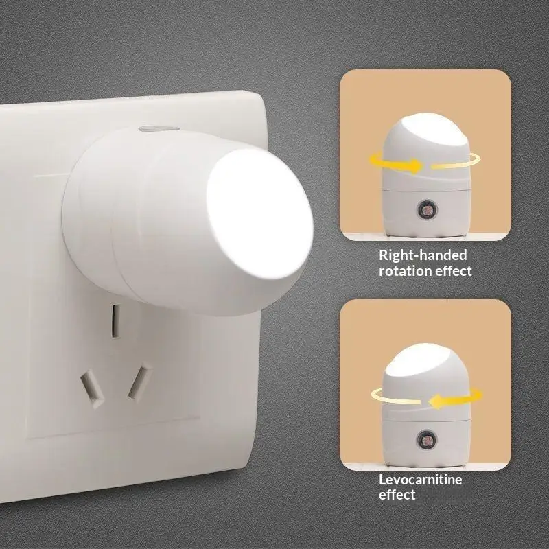 Hoyytu Plug In LED Night Light Auto On Off Sensor 360 Degree Rotatable Non-Glare Eye Protection Lamp for Stair Bathroom