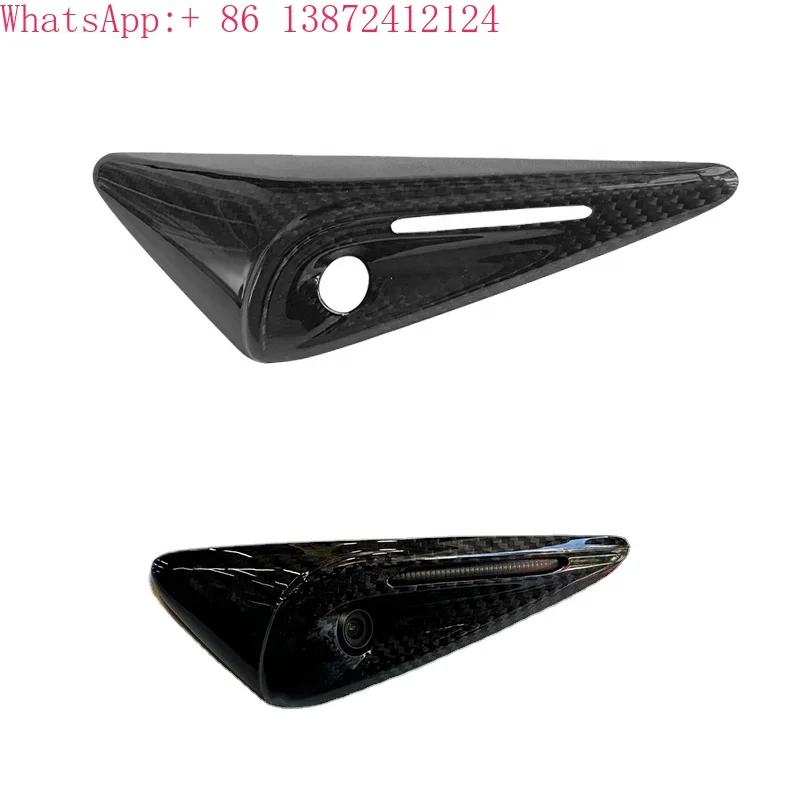

Add on Style Dry Carbon Side Vents Front Fender Side Vents Signal Light Fender Cover Fit for Tesla Model S 2023