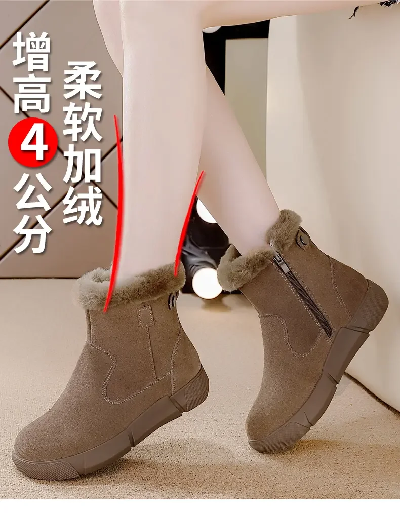 [Street Shoes FZYA68] Snow Boots Lamb Fleece Short Boots Thick-soled Fleece Warm Birkenstock Cotton Shoes