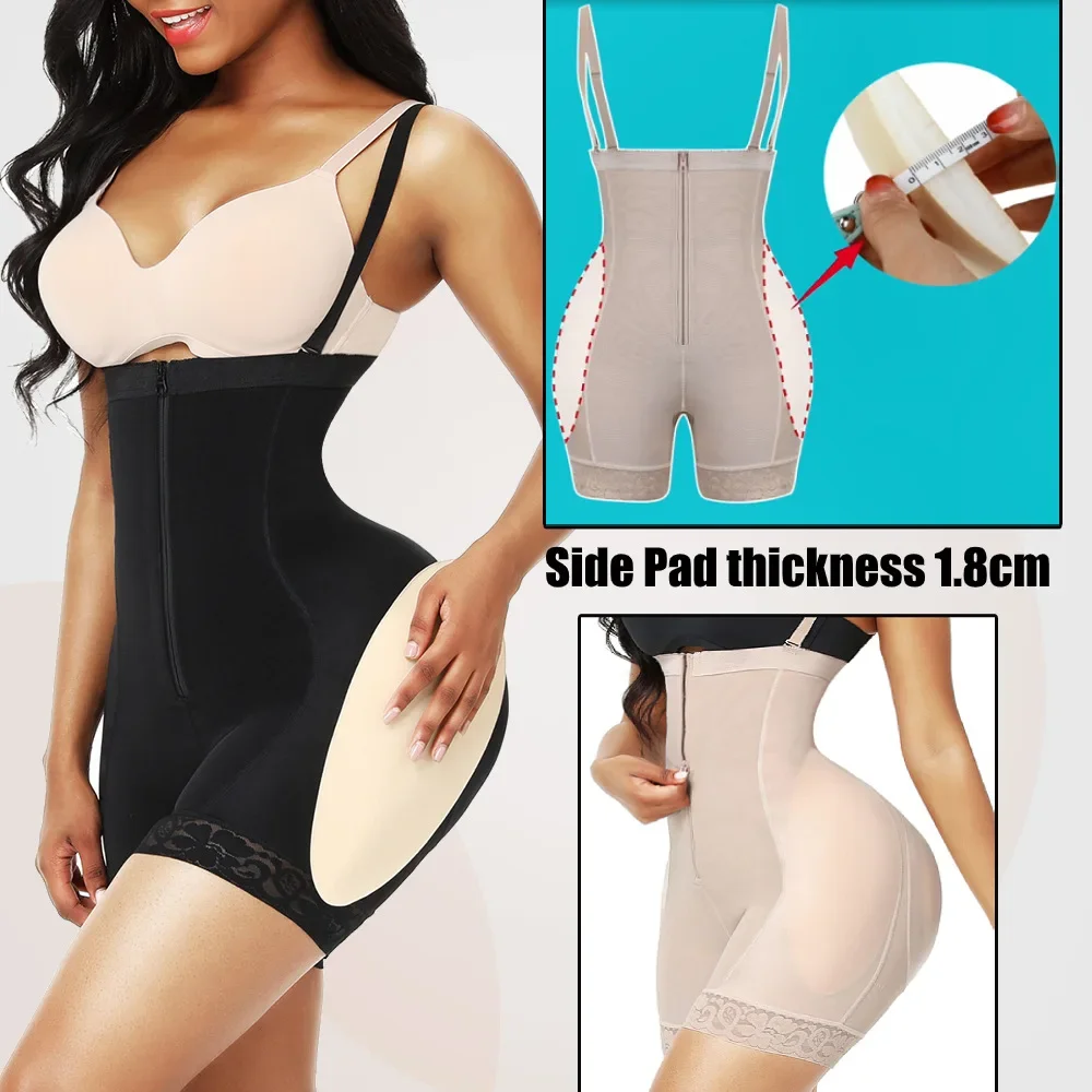 Women's one-piece Shapewear zipper and buckle corset one-piece waist and hip pad straddle waist and hip lift pants