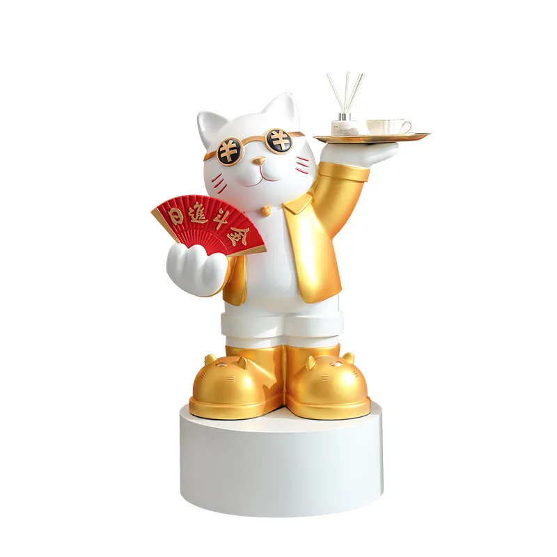 

Large fortune cat floor decoration living room TV cabinet wine cabinet decoration housewarming new home opening gift