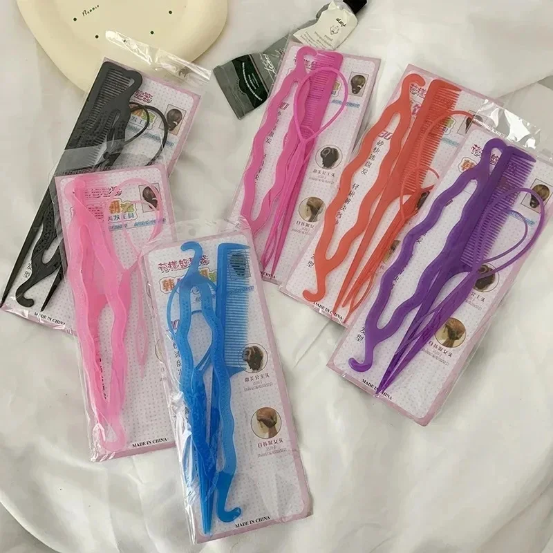 1/2/3set Simple Pattern Hair Pulling Pin Hair Styling Set Four Piece Hairdressing Tool Hair Styling Braid Hair Tools