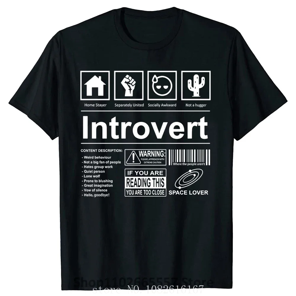 Summer Cotton Streetwear Humor Quotes Christmas Gifts T-shirt Introvert Logo T Shirt Funny Sayings Humor Introvers Joke T Shirts