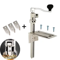 Apriscatole commerciale con 3 lame, apribottiglie industriale per montaggio su tavolo, lunghezza barattolo 42 cm, apri stile scrivania