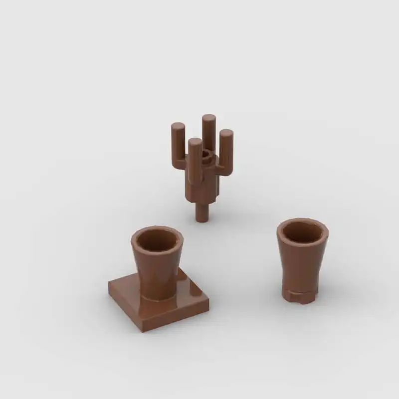 10pcs Plant Tree Trunk Palm Base with Top Branch 2536 2563 2566 Building Block Brick Compatible Assembles Parts City Street View