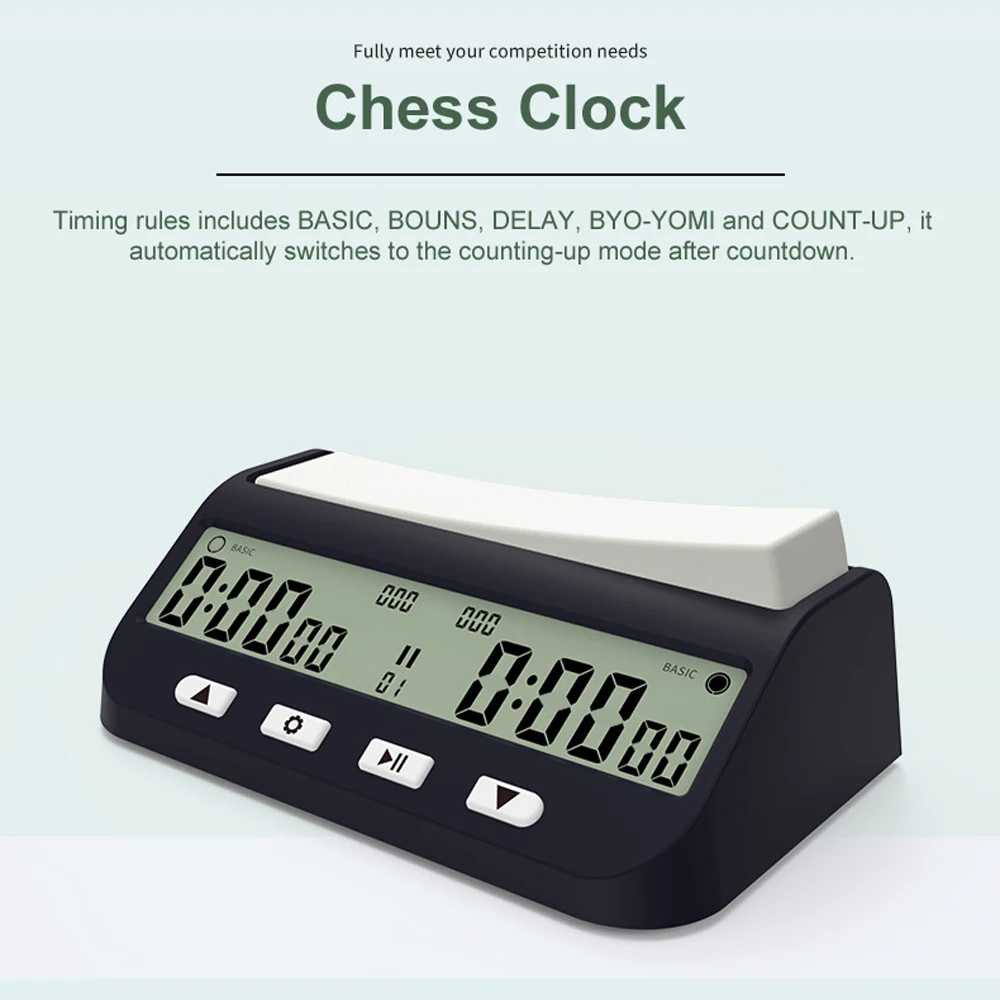 Professional Chess Clock Multifunctional Digital Watch Accurate Count Up Count Down Timer Board Game Stopwatch