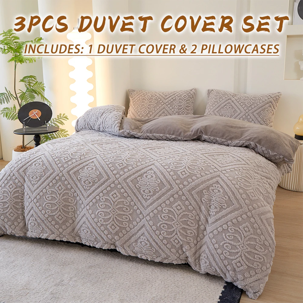 

Комплект постельного белья для спальни из 3 предметов — 1 пододеяльник и 2 наволочки, теплый, мягкий и приятный для кожи, стильный и удобный комплект постельного белья