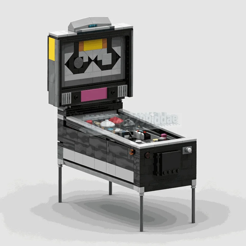 1033PCS Pinball Machine Game Model Custom Puzzle Creative DIY Assembly Educational Building Block Arcade Collection Display Gift