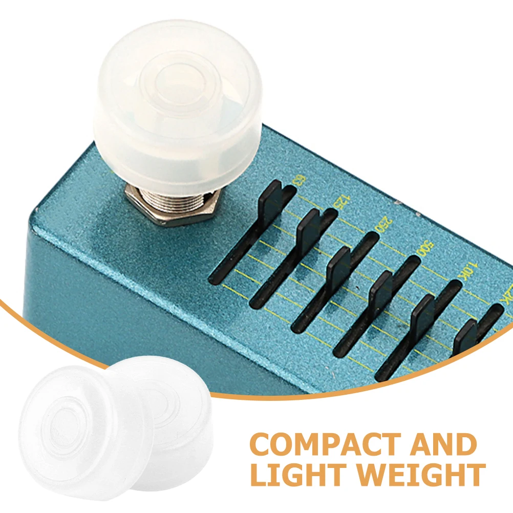 

2 Pcs Effect Button Guitar Pedal Protection Cap Knob Footswitch Caps Topper Toppers Effects
