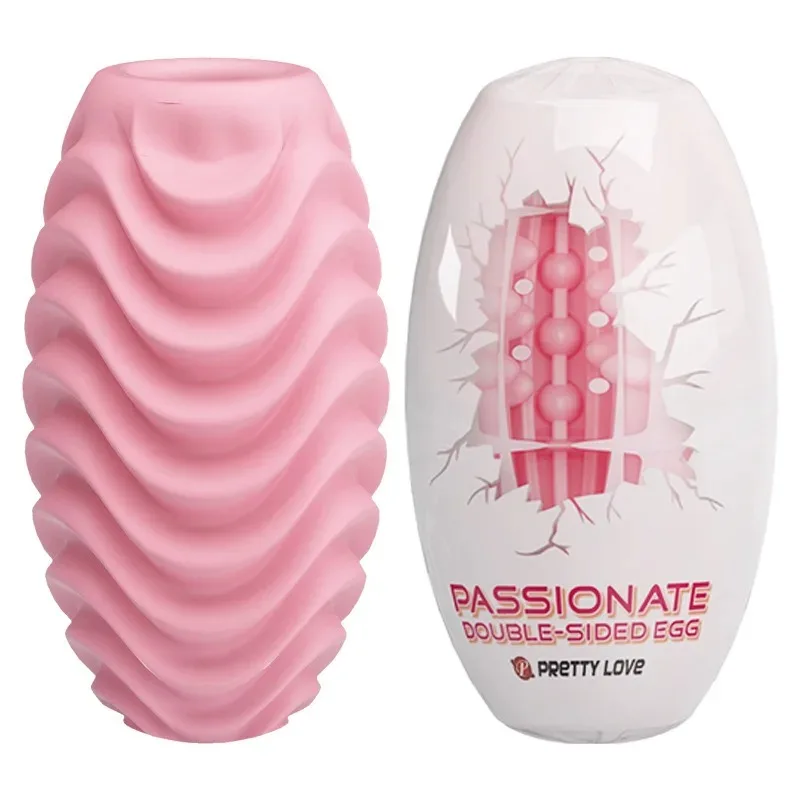 Male Masturbator Egg Silicone Penis Stroker Cup Sex Shop Goods Adult Erotic Toy Portable Oral Sex Toy Masturbation Cup