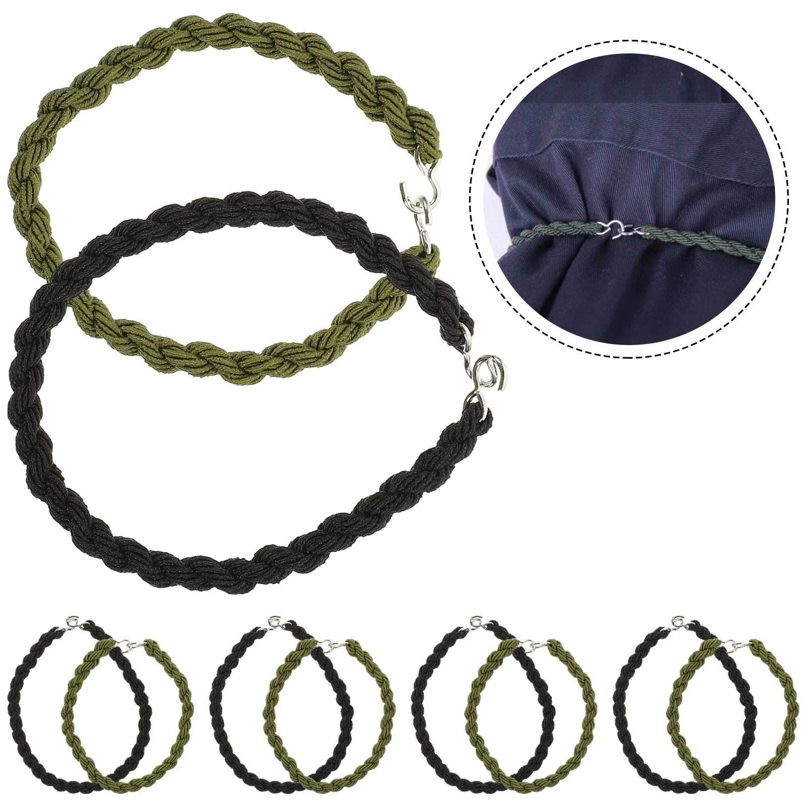 12 Pcs Ankle Cable Straps for Workout Leggings Hook Professional Blousing Rope Relay Race