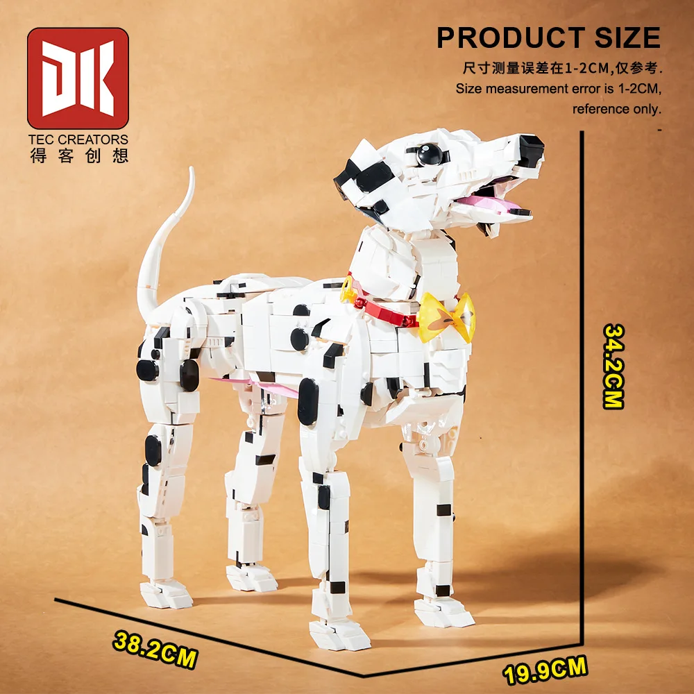 DK7073 blocs de construction marmotte dalmatiennes, formes d'animaux mignons, figurines et modèles de collection familiales