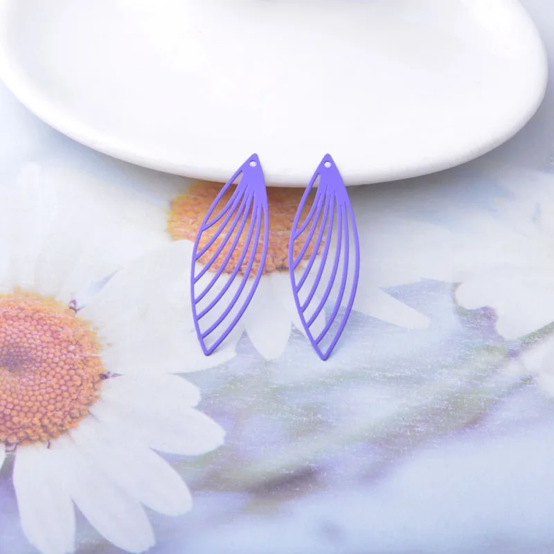 30 Stück AC14605 13*38mm Messing-Fächeranhänger Dünner Anhänger DIY Schmuck Ohrring-Zubehör – Detail 4