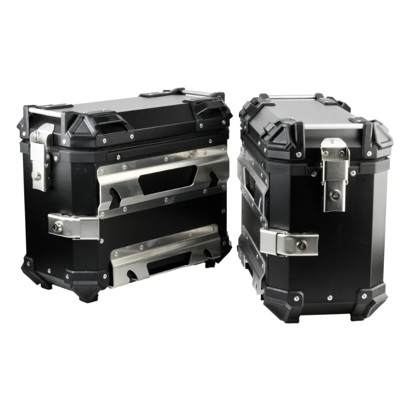 Universal 38L Motorcycle Side Luggage Boxes Case Tool Box Saddlebag Storage Saddle Bag Universal For BMW KTM Suzuki  Benelli