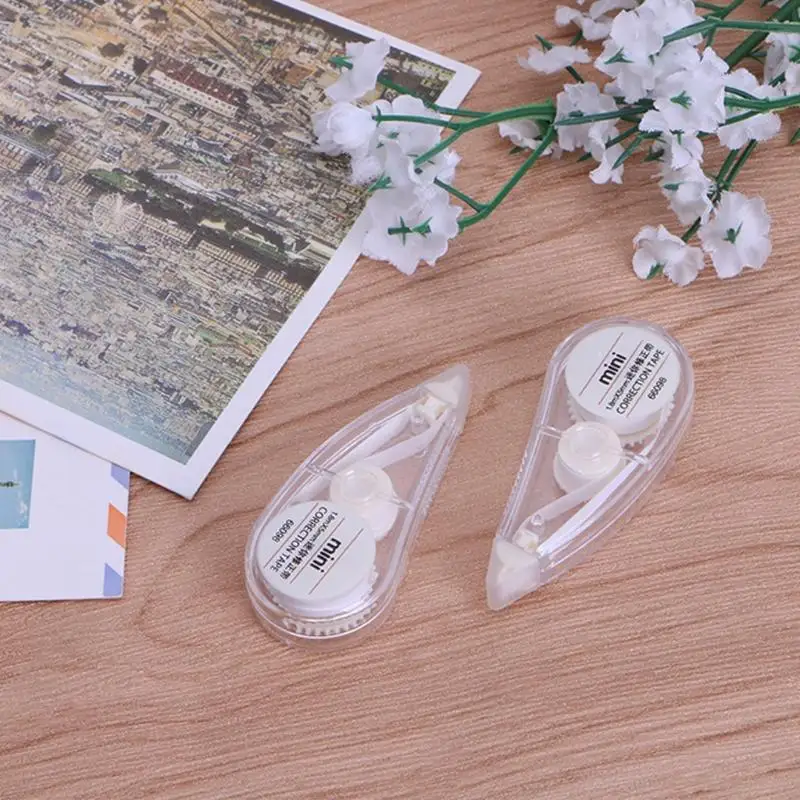 W89C 2PCS Симпатичная коррекционная лента мини -роллер белый raSer Школа канцелярские товары канцелярские принадлежности