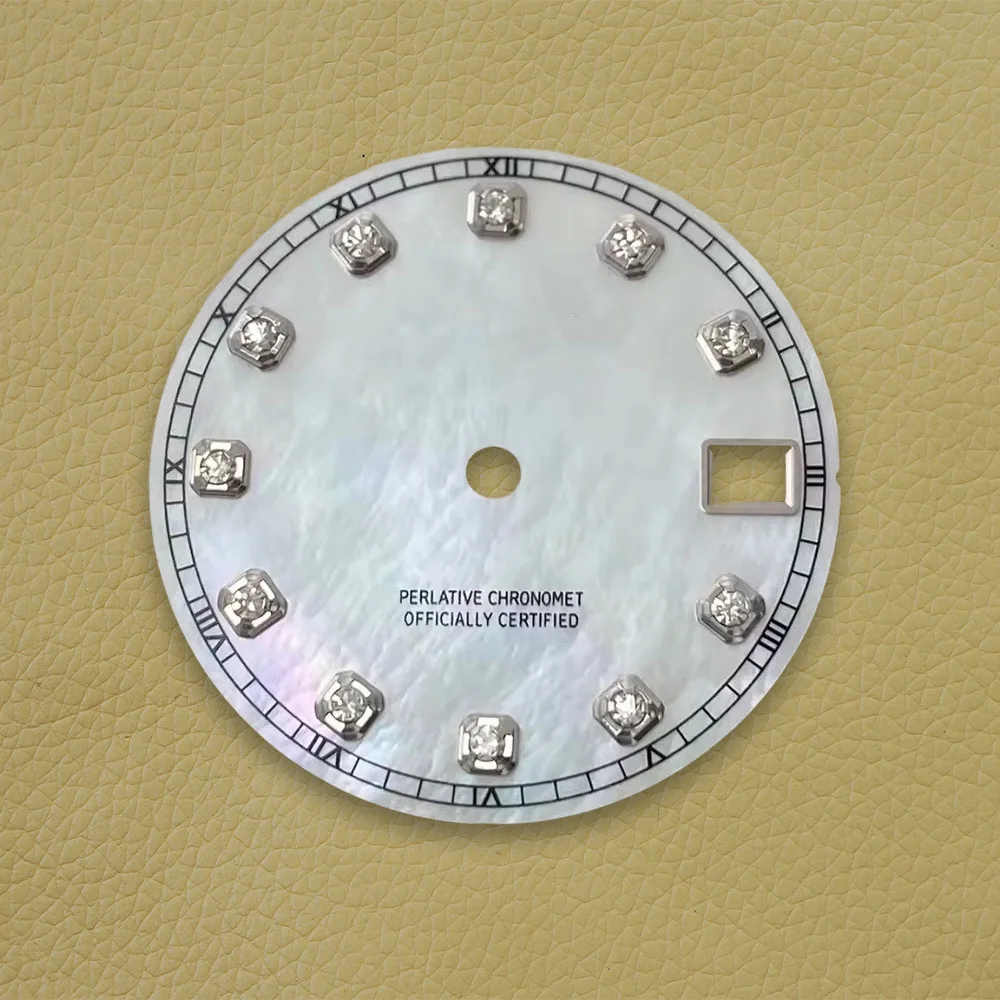 24.5mm S Logo Diamond Shell Dial Fit NH05 Japan Movement High Quality Watch Modification Accessories