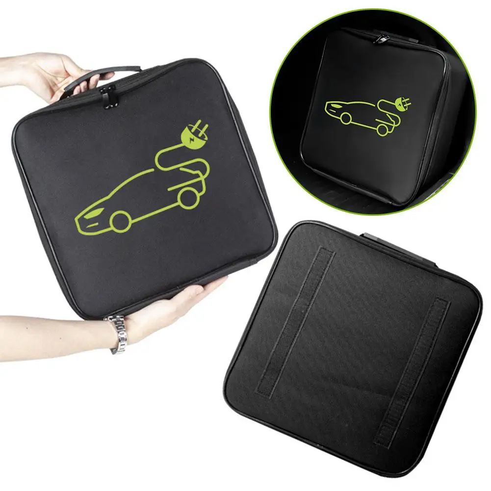 Bolsa de armazenamento à prova d'água para cabos de bateria de carro elétrico, organizador para armazenamento de pistola de carregamento de veículos elétricos, para cabos de carregamento.