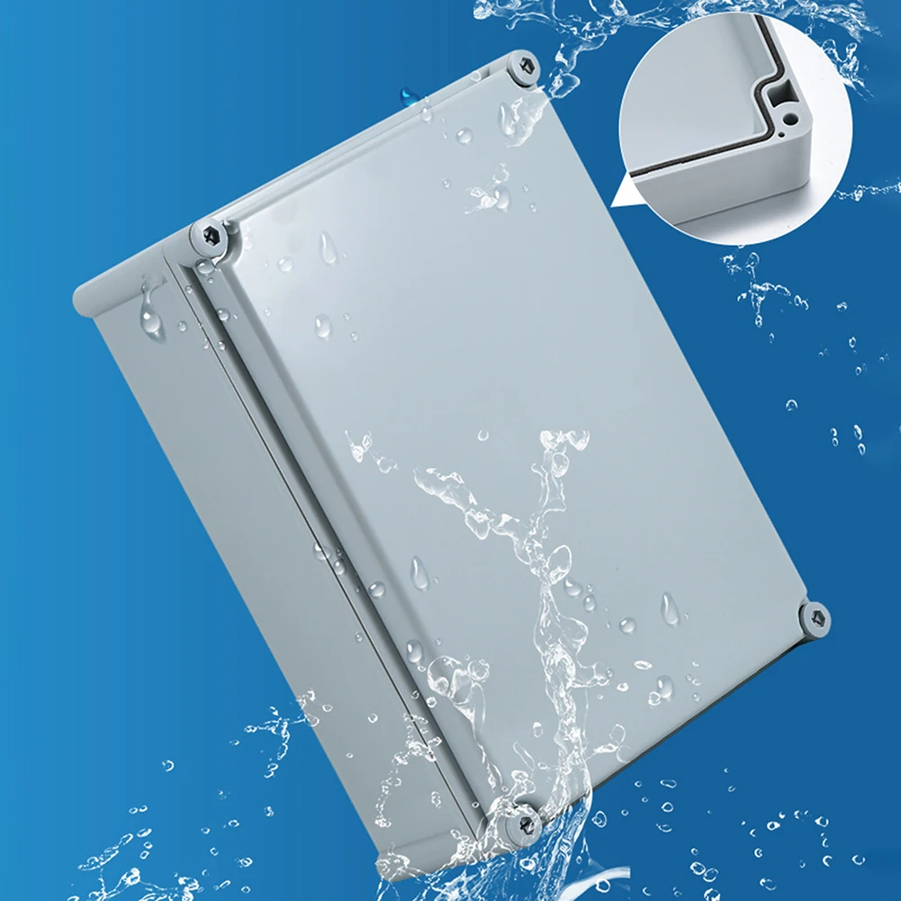 Junction Box Waterproof Dustproof UV Exposure Plastic ABS Junction Box Screw Cable Outdoor Electrical Housing Protection Box