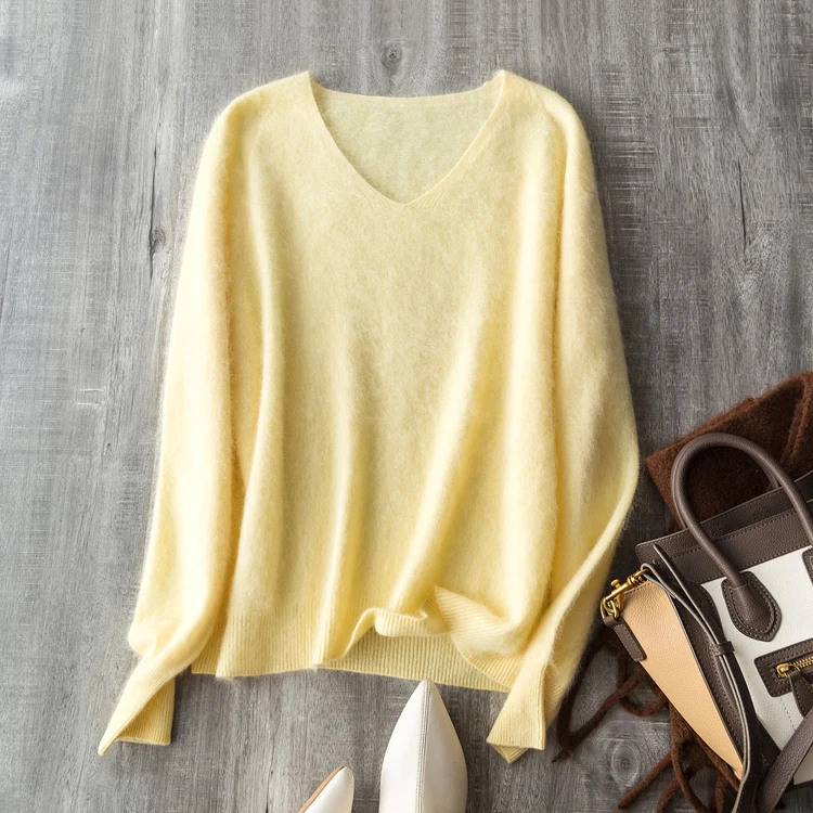 V-neck yellow