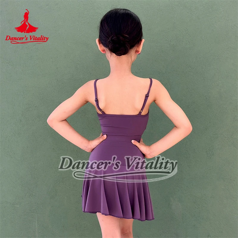 ชุดเต้นลาตินแบบสองชิ้นสำหรับวัยรุ่น แขนกุด สายเดี่ยว ปรับระดับสายคล้องไหล่ได้ เหมาะสำหรับการแข่งขันและการแสดงชุดเต้นชาชา แซมบ้า