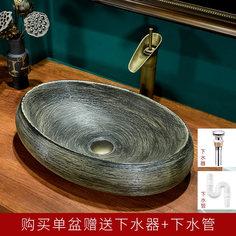 Silver Flower Shape Art wash basin Ceramic Counter Top Wash Basin Bathroom Sinks wash sink