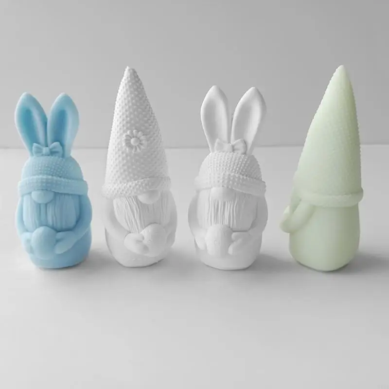 Vela anã h9ed, molde silicone, coelho páscoa, vela, molde fundição resina