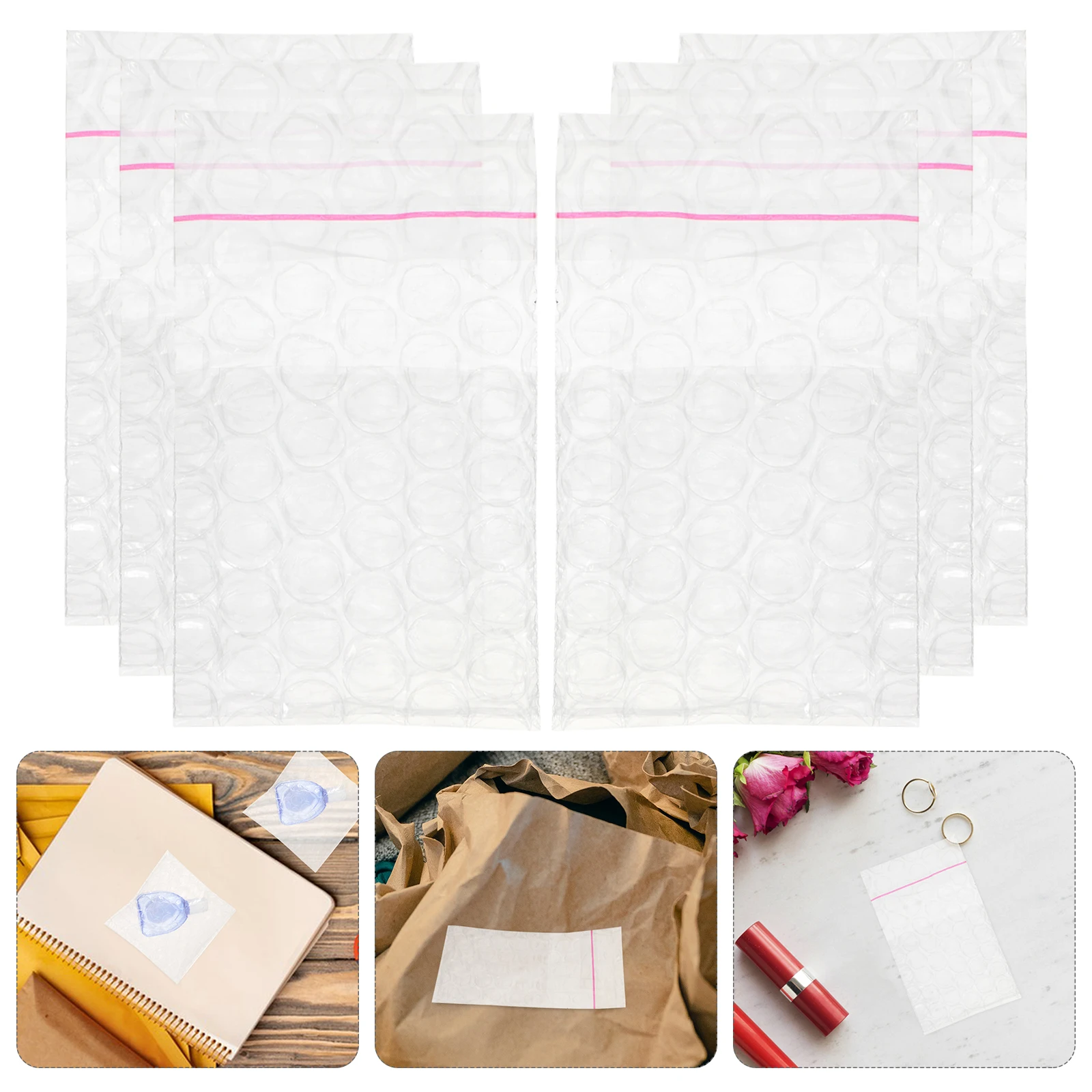 

Double Layer Shockproof Bubble Mailers Self-Sealing Closure Thickened Pe Material Sturdy Bubble Pouches For Dishes Clear