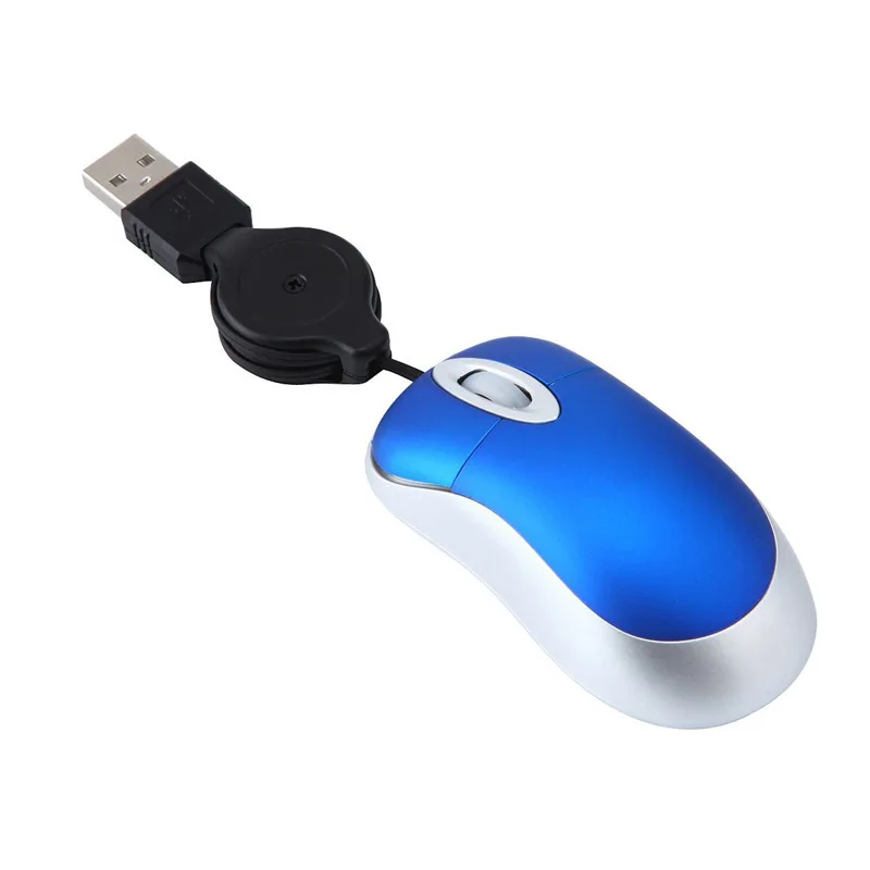 Mini USB Mouse with 4-70cm Extension Cords Optical Mice 1000dpi 3