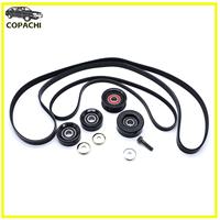1set Belt Idler&Pulley Kit For Holden Commodore VT VX VU VY VZ V8 LS1 LS2 GEN3 5.7 6.0L Engine Car Accessories Parts Replacement