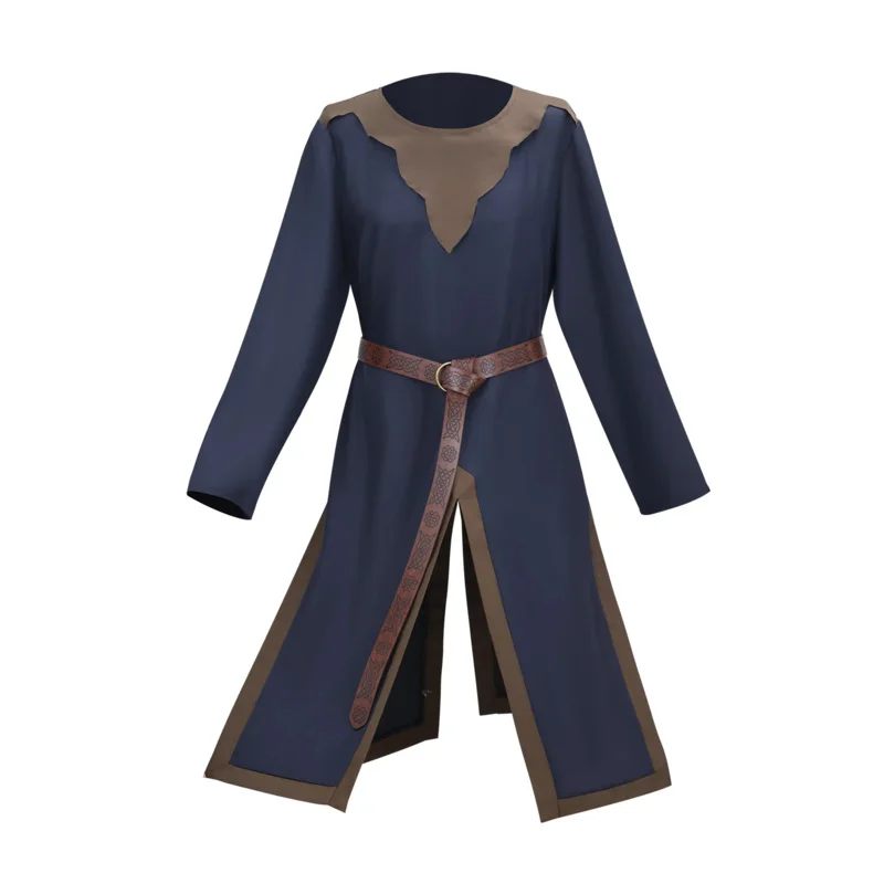 Trajes de túnica templaria de Caballeros cruzados medievales, vestido largo renacentista de Halloween, disfraz de Cosplay para fiesta y escenario
