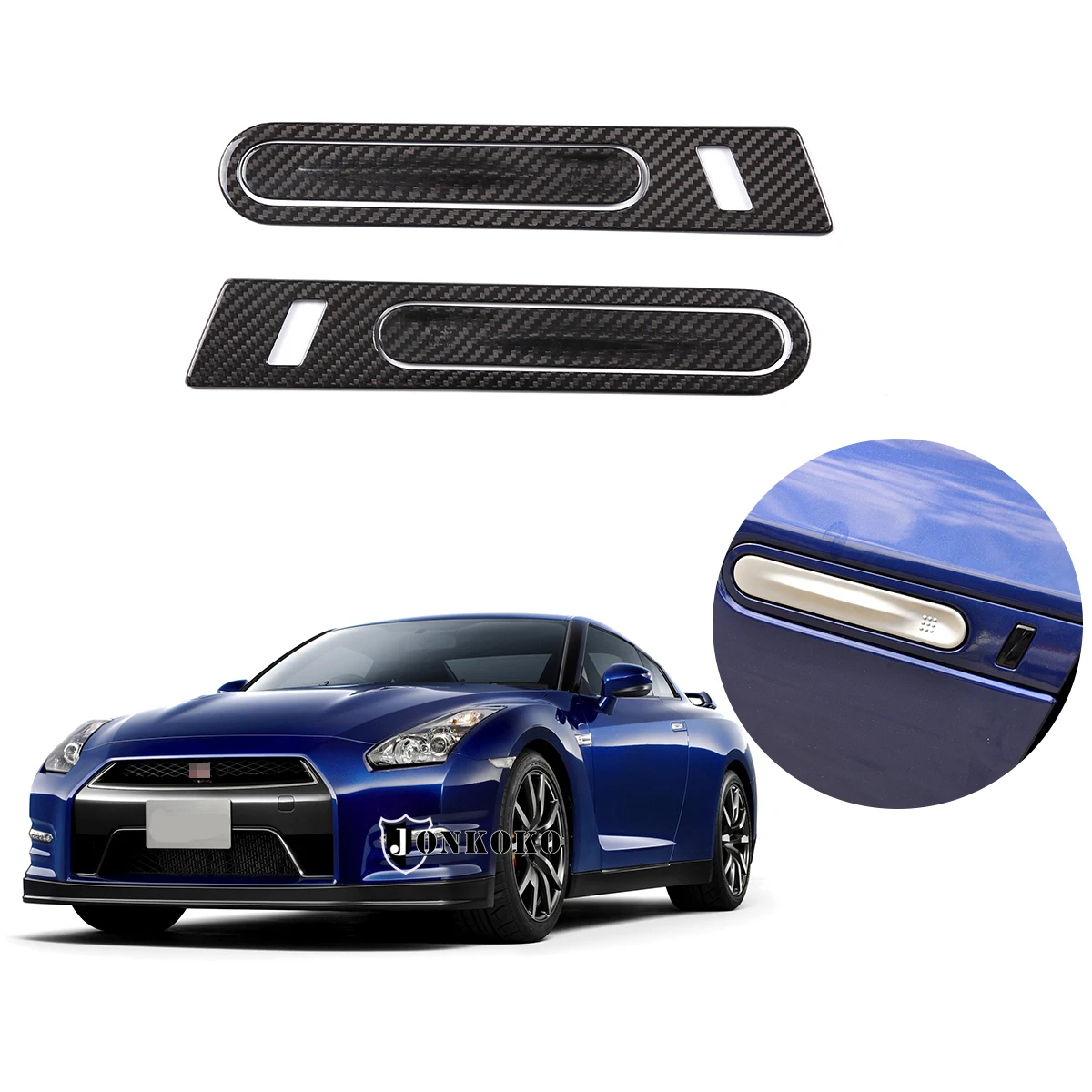 

Real Carbon Fiber For Nissan GTR R35 2008-2016 Car Door Outer Handle Decorative Sticker Car Accessories