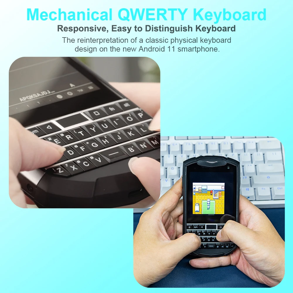 Unihertz Titan Pocket Small QWERTY Smartphone Android 11 6GB 128GB 3.1 Inch Dual SIM Unlocked Keyboard NFC Cellphone 16MP Phone