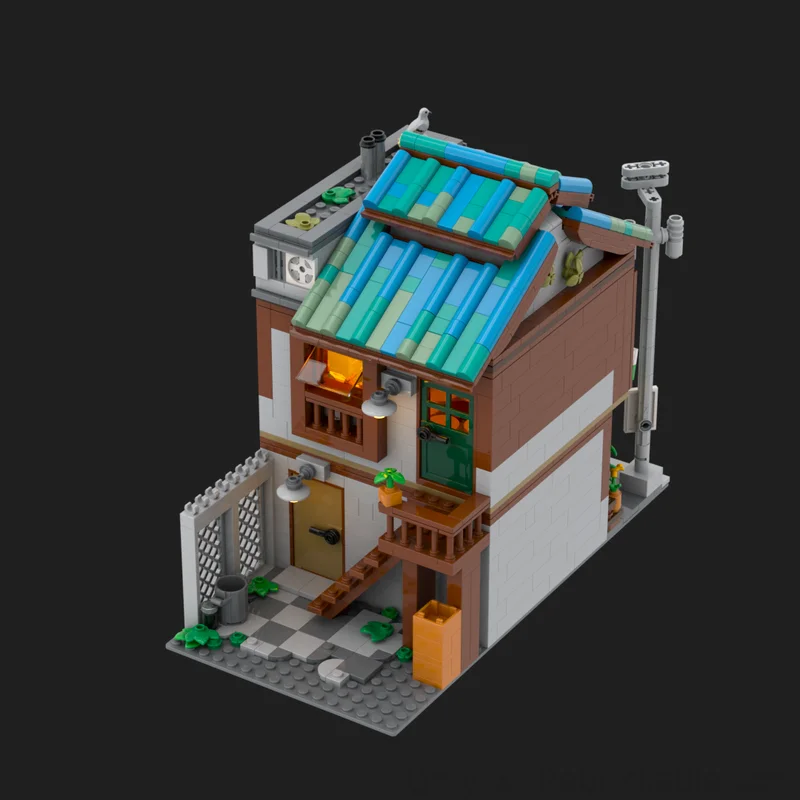 Moc Building Blocks The Sunflower Shop Technology Modular Bricks Model  Gifts Christmas Toys DIY Sets Assembly