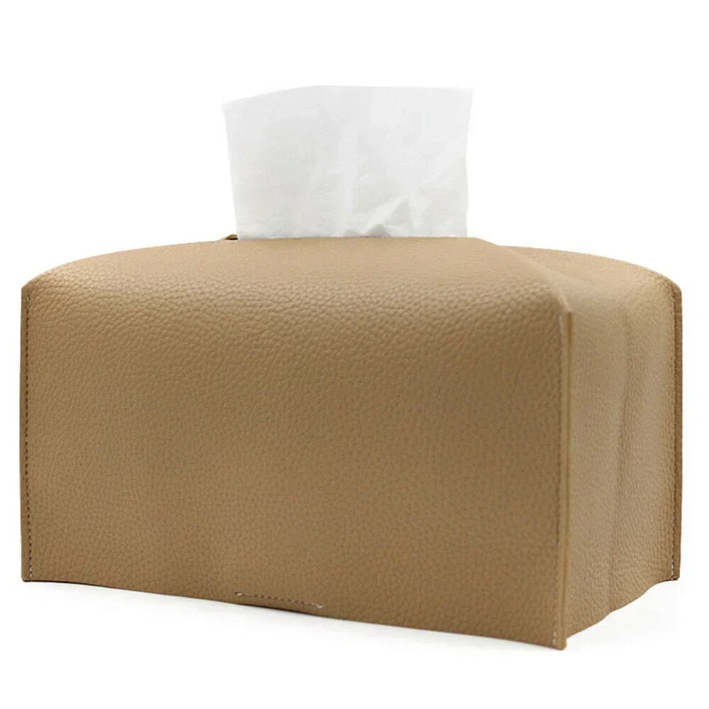 Leather Tissue Box Napkin Holder Foldable Car Tissue Box Bedroom Kitchen Desktop Nordic Storage Napkin Holder Sundries Container