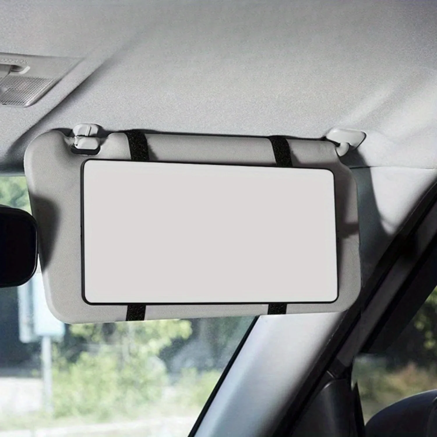 

1pc Portable Car Sun Visor Makeup Mirror, Universal Fit Flat Glass Rectangle Cosmetic Mirror for Vehicle