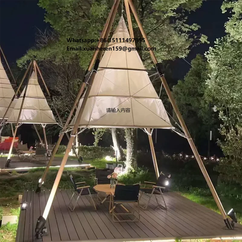 

Waterproof Popular Outdoor Oxford Luxury Lantern Tent Luxury Party Camping Tent