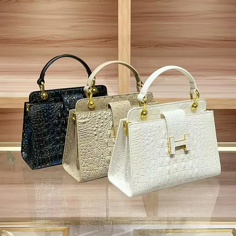 

2025 new crocodile pattern handbag women's fashion versatile shoulder bag high-end messenger bag