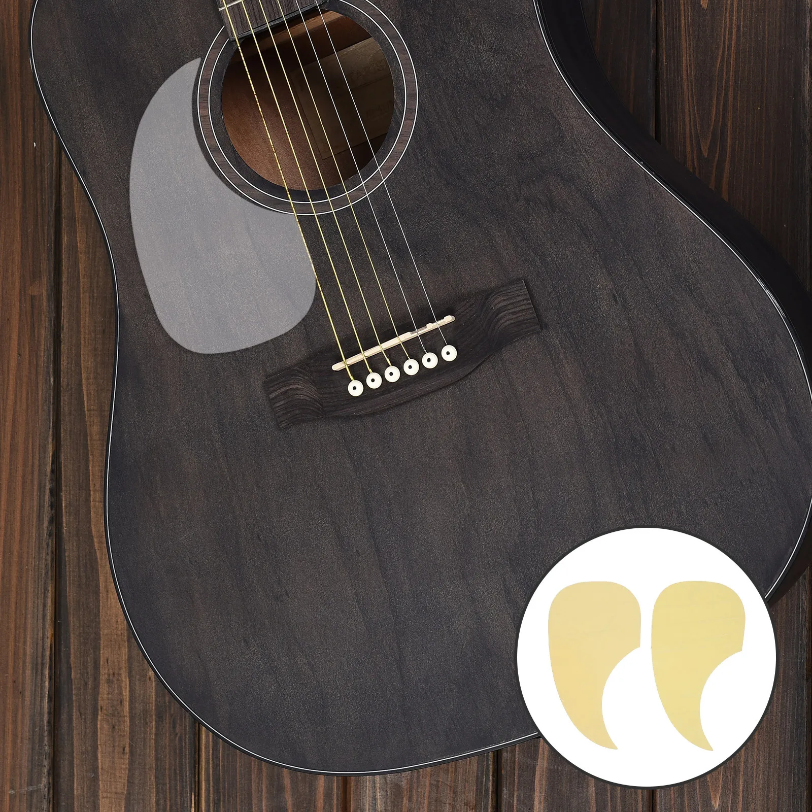 

2Pcs Clear Acoustic Guitar Pick Guard Teardrop PVC Protective Plate Replacement Pickguard Scratch Protection Film