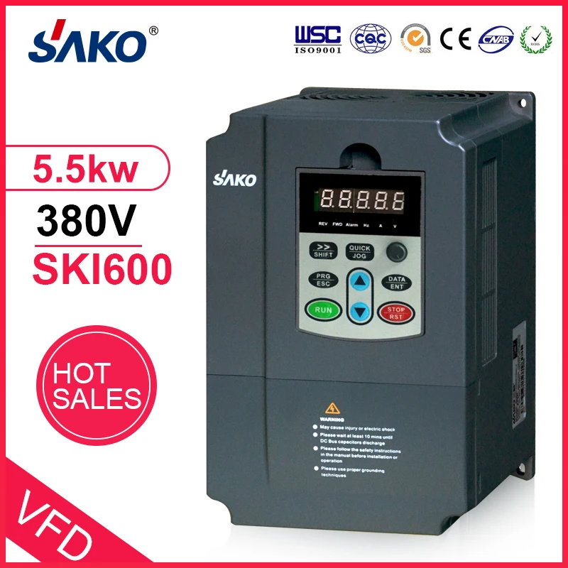 

Sako SKI600 380VAC 5.5KW 7.5HP VFD Variable Frequency Inverter