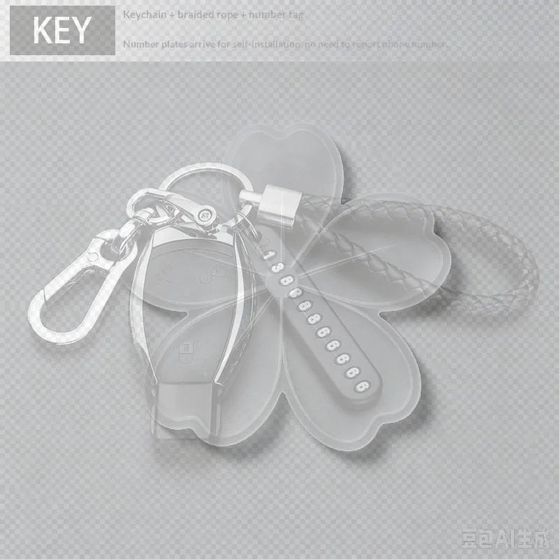 Trendy DIY Mobile Phone Number Plate Pendant Keychain For Men Punk Simple Woven Leather Rope Anti-lost Car Key Chain Accessories